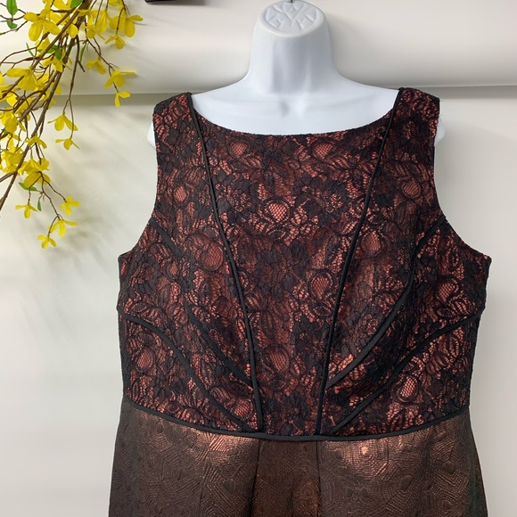 Adrianna Papell Dresses Lovely Adrianna Papell Black Bronze Lace